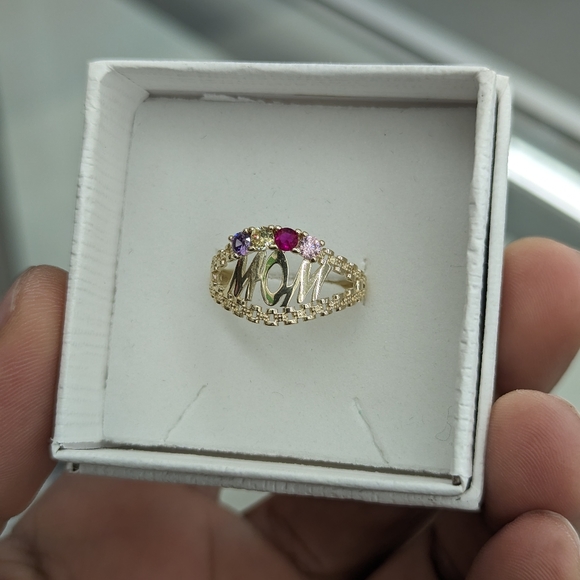 10kt Real Gold Mom Ring For Women